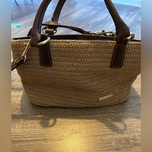 Small woven purse - tan/brown
